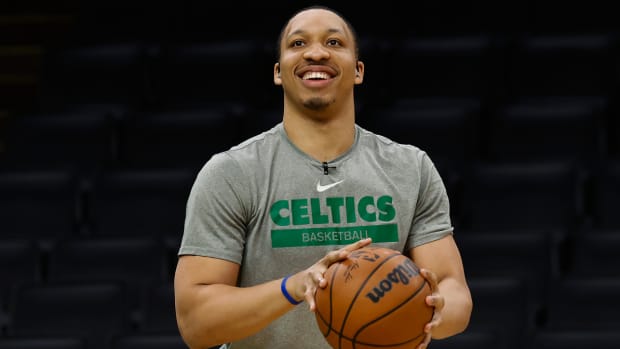 Celtics forward Grant Williams during warmups.